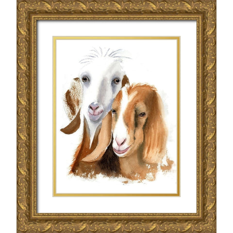 Smirks Gold Ornate Wood Framed Art Print with Double Matting by Shefranov, Olga
