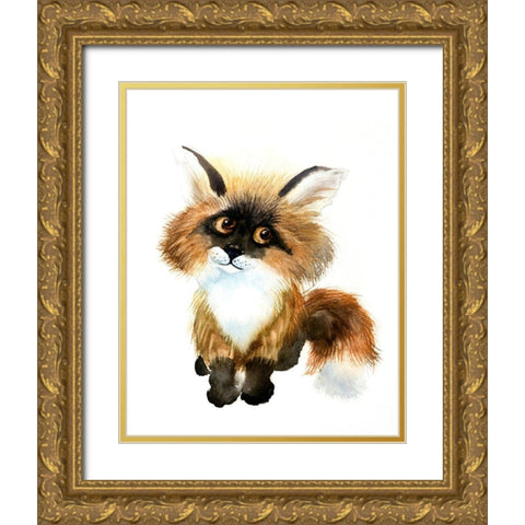 Creature Gold Ornate Wood Framed Art Print with Double Matting by Shefranov, Olga