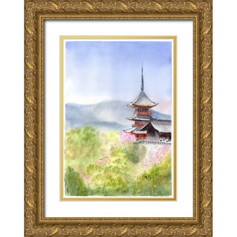 Asian Landscape I Gold Ornate Wood Framed Art Print with Double Matting by Shefranov, Olga