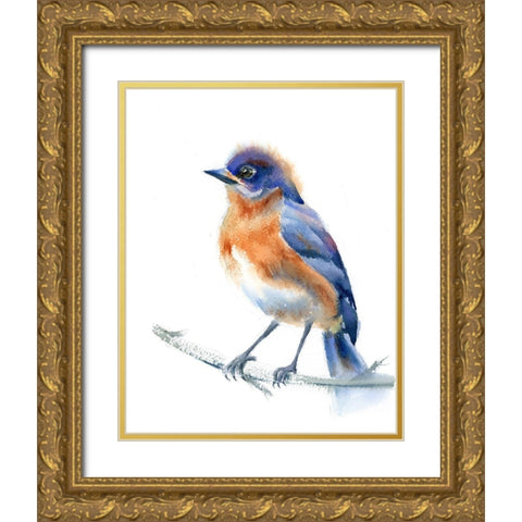 Phoebe Gold Ornate Wood Framed Art Print with Double Matting by Shefranov, Olga