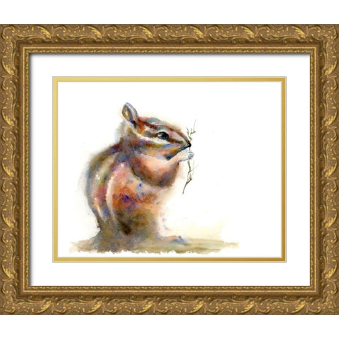 Nibbler Gold Ornate Wood Framed Art Print with Double Matting by Shefranov, Olga