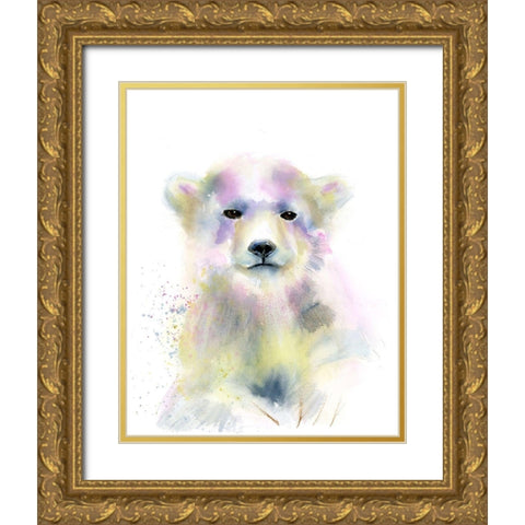 Bear Cub Gold Ornate Wood Framed Art Print with Double Matting by Shefranov, Olga