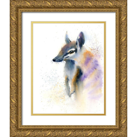 Hi Little Guy Gold Ornate Wood Framed Art Print with Double Matting by Shefranov, Olga