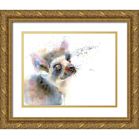 Amber Eyes Gold Ornate Wood Framed Art Print with Double Matting by Shefranov, Olga