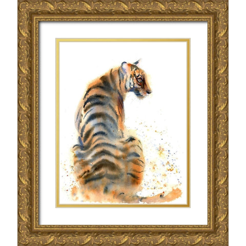 Tiger Tail Gold Ornate Wood Framed Art Print with Double Matting by Shefranov, Olga