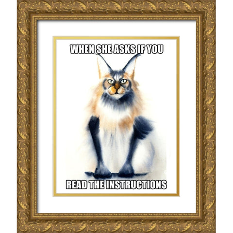 Instructions Gold Ornate Wood Framed Art Print with Double Matting by Shefranov, Olga