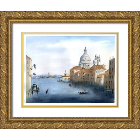 Travel Scape III Gold Ornate Wood Framed Art Print with Double Matting by Shefranov, Olga