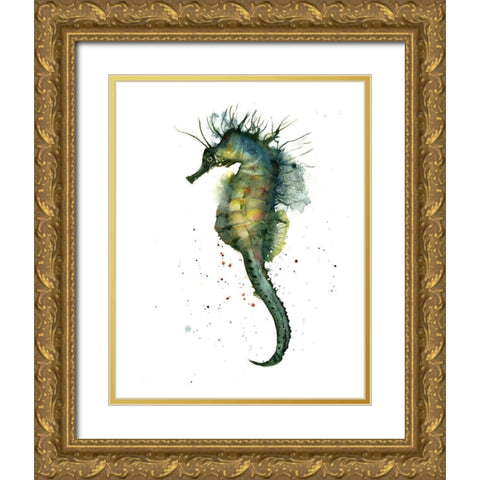 Seahorse II Gold Ornate Wood Framed Art Print with Double Matting by Shefranov, Olga