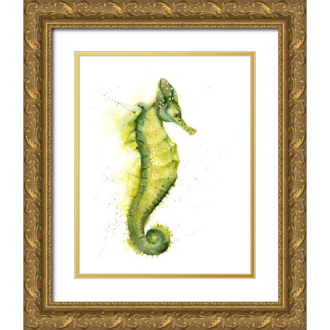 Seahorse III Gold Ornate Wood Framed Art Print with Double Matting by Shefranov, Olga