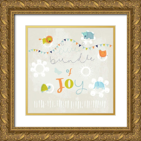 Bundle of Joy Gold Ornate Wood Framed Art Print with Double Matting by P.S. Art Studios