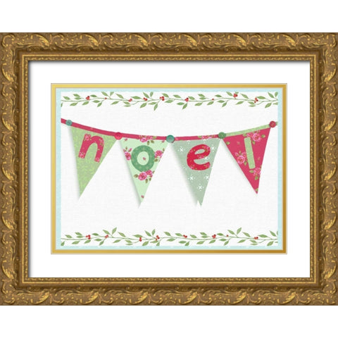 Noel Gold Ornate Wood Framed Art Print with Double Matting by P.S. Art Studios