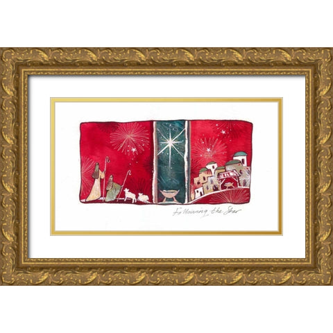 Following the Star Gold Ornate Wood Framed Art Print with Double Matting by P.S. Art Studios