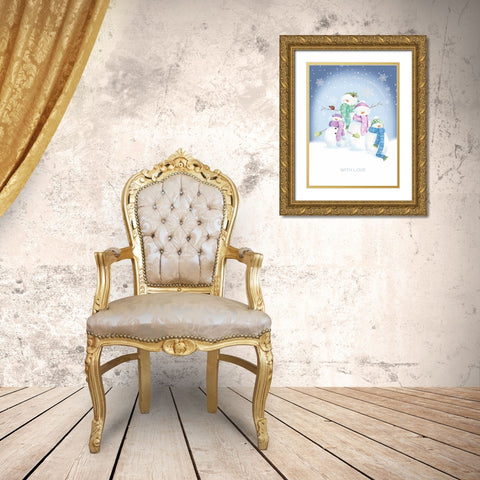 With Love Gold Ornate Wood Framed Art Print with Double Matting by P.S. Art Studios