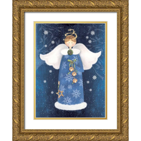 Ringing Bells Gold Ornate Wood Framed Art Print with Double Matting by P.S. Art Studios