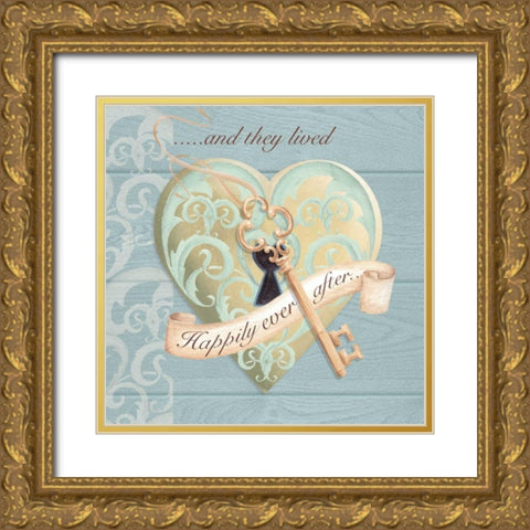 Happily Ever After Gold Ornate Wood Framed Art Print with Double Matting by P.S. Art Studios