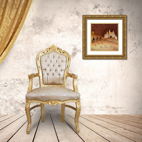 We Three Kings Gold Ornate Wood Framed Art Print with Double Matting by P.S. Art Studios