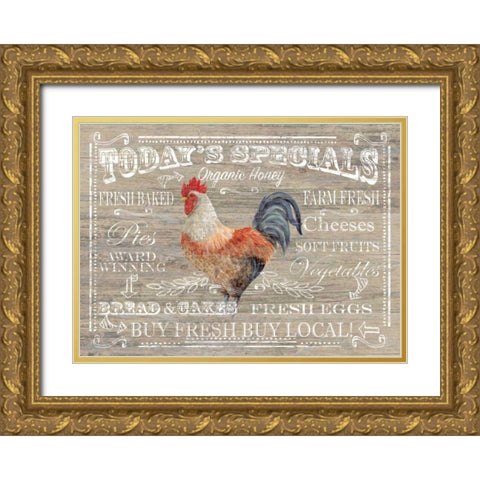 Todays Specials Gold Ornate Wood Framed Art Print with Double Matting by P.S. Art Studios