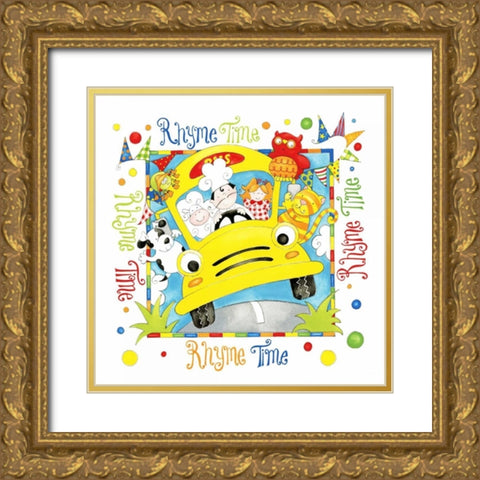 Rhyme time Gold Ornate Wood Framed Art Print with Double Matting by P.S. Art Studios