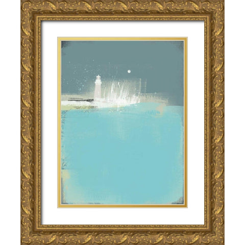 Abstract II Gold Ornate Wood Framed Art Print with Double Matting by P.S. Art Studios