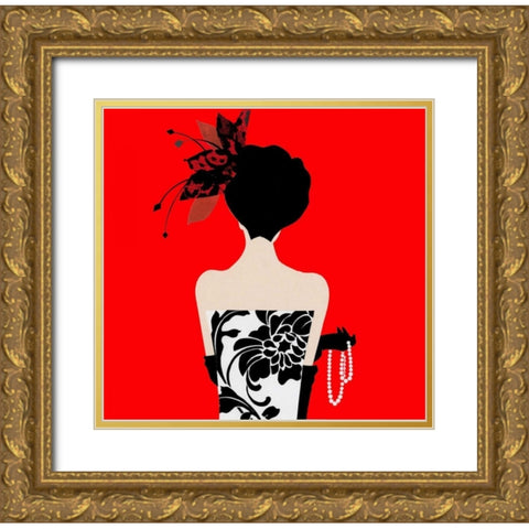Fashion Sense III Gold Ornate Wood Framed Art Print with Double Matting by P.S. Art Studios