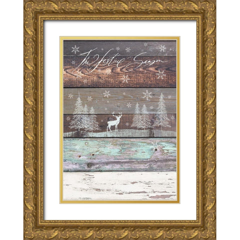 The Festive Season Gold Ornate Wood Framed Art Print with Double Matting by P.S. Art