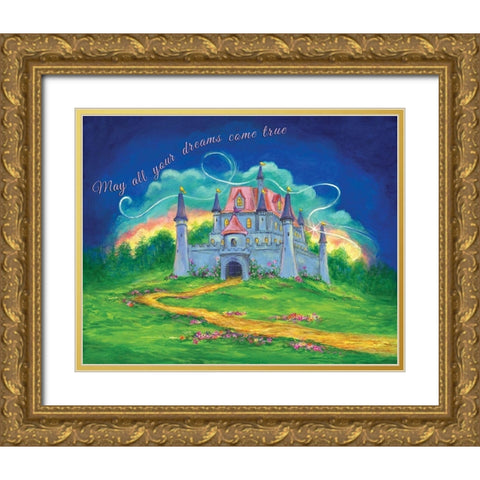 Castle Gold Ornate Wood Framed Art Print with Double Matting by P.S. Art