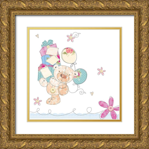 Bearing Gifts Gold Ornate Wood Framed Art Print with Double Matting by P.S. Art