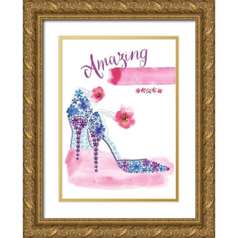 Amazing Gold Ornate Wood Framed Art Print with Double Matting by P.S. Art