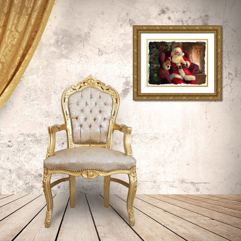 Cookie Break Gold Ornate Wood Framed Art Print with Double Matting by P.S. Art