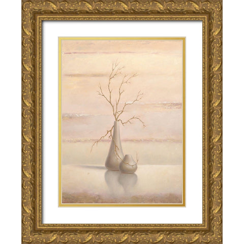 Still Life I Gold Ornate Wood Framed Art Print with Double Matting by P.S. Art