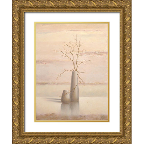 Still Life II Gold Ornate Wood Framed Art Print with Double Matting by P.S. Art