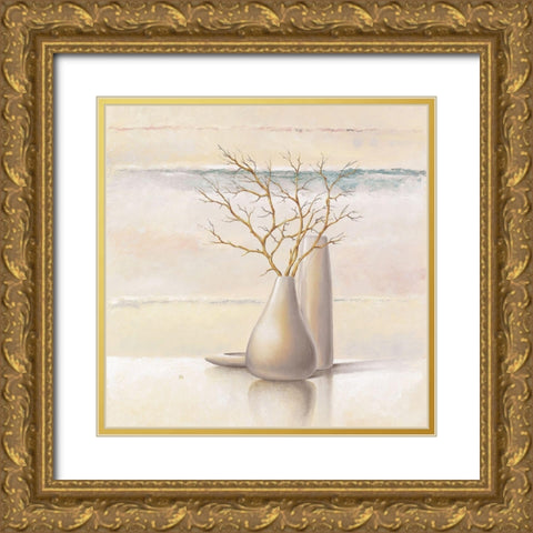 Still Life III Gold Ornate Wood Framed Art Print with Double Matting by P.S. Art