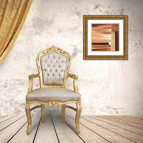 Contemporary Cinnamon II Gold Ornate Wood Framed Art Print with Double Matting by P.S. Art