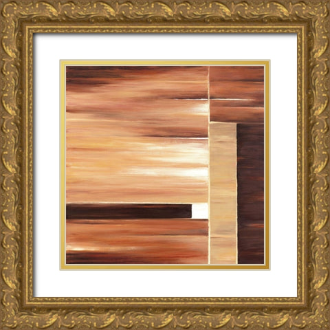 Contemporary Cinnamon II Gold Ornate Wood Framed Art Print with Double Matting by P.S. Art