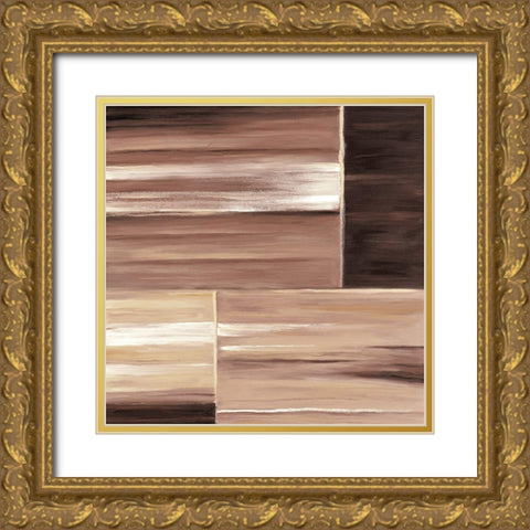 Contemporary Cinnamon III Gold Ornate Wood Framed Art Print with Double Matting by P.S. Art