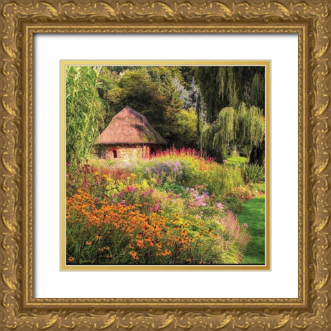 Garden Gold Ornate Wood Framed Art Print with Double Matting by P.S. Art