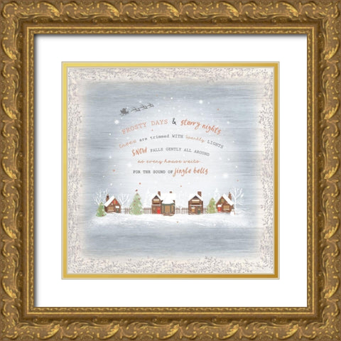 Frosty Days and Starry Nights Gold Ornate Wood Framed Art Print with Double Matting by P.S. Art