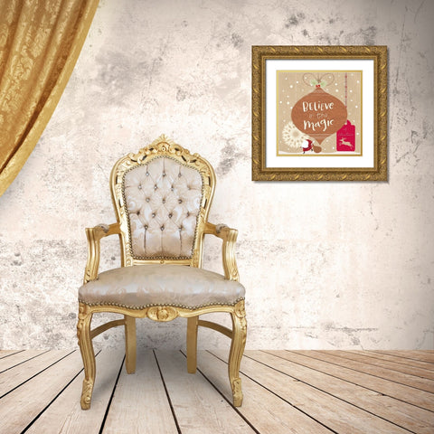 Believe in the Magic Gold Ornate Wood Framed Art Print with Double Matting by P.S. Art