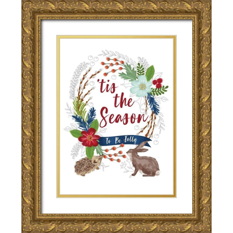 Tis the Season II Gold Ornate Wood Framed Art Print with Double Matting by P.S. Art