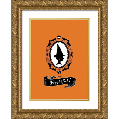 Very Frightful! Gold Ornate Wood Framed Art Print with Double Matting by P.S. Art