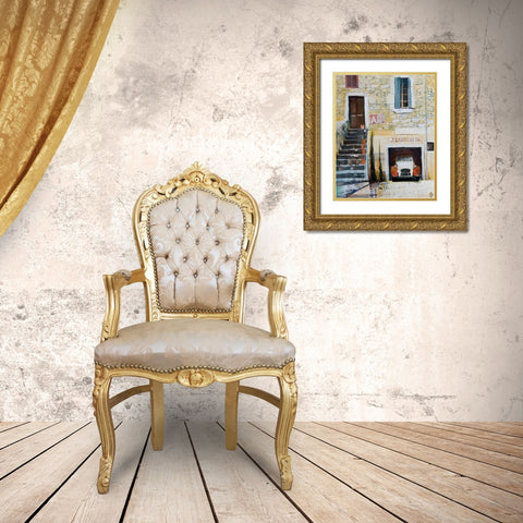 Curb Appeal Gold Ornate Wood Framed Art Print with Double Matting by P.S. Art