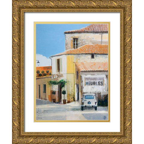 Curb Appeal II Gold Ornate Wood Framed Art Print with Double Matting by P.S. Art