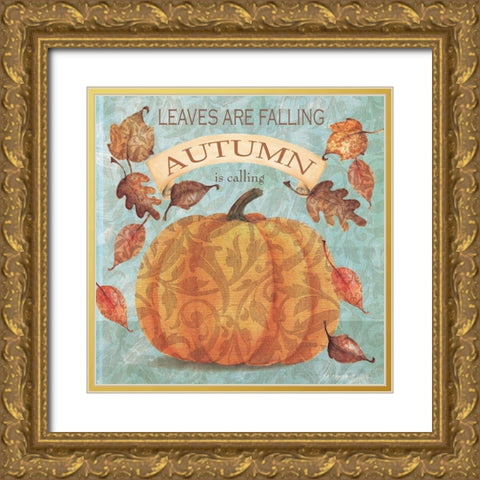 Autumn is Calling Gold Ornate Wood Framed Art Print with Double Matting by P.S. Art