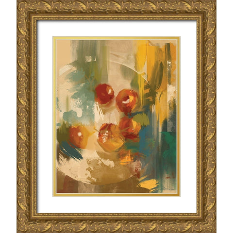 Fruit Abstract I Gold Ornate Wood Framed Art Print with Double Matting by P.S. Art