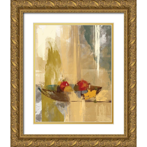 Fruit Abstract II Gold Ornate Wood Framed Art Print with Double Matting by P.S. Art