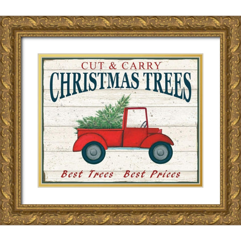 Cut and Carry Gold Ornate Wood Framed Art Print with Double Matting by P.S. Art