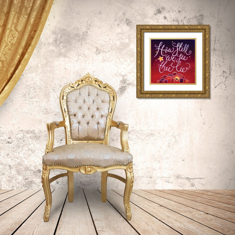 How Still Gold Ornate Wood Framed Art Print with Double Matting by P.S. Art