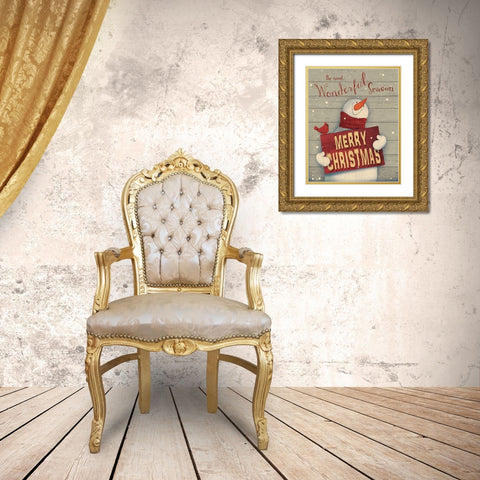 Most Wonderful Time Gold Ornate Wood Framed Art Print with Double Matting by P.S. Art