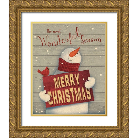 Most Wonderful Time Gold Ornate Wood Framed Art Print with Double Matting by P.S. Art