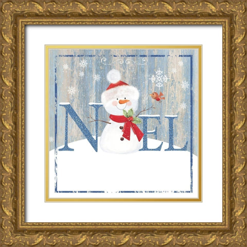 Noel Gold Ornate Wood Framed Art Print with Double Matting by P.S. Art